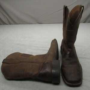 Ariat Mens 8.5D Boots Brown Sport Patriot II Western Leather Square Toe Pull On